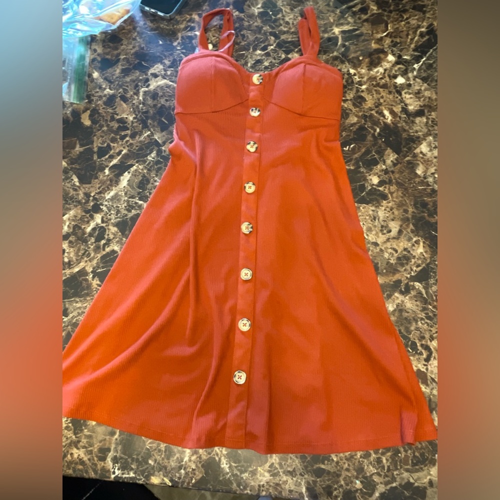 Burnt orange dress